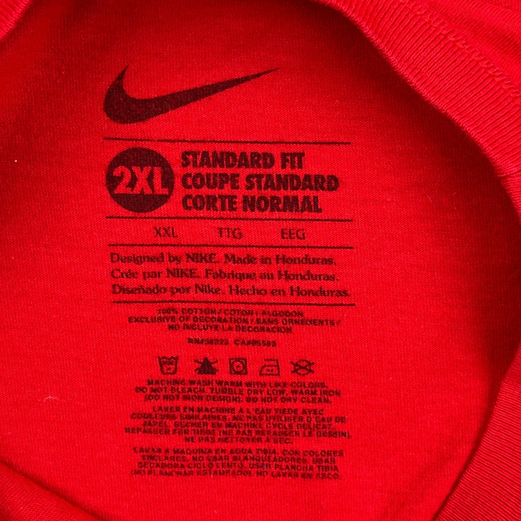 Red Sox Nike Mlb Long Sleeve T-Shirt - 2XL Red Cotton - Image 3