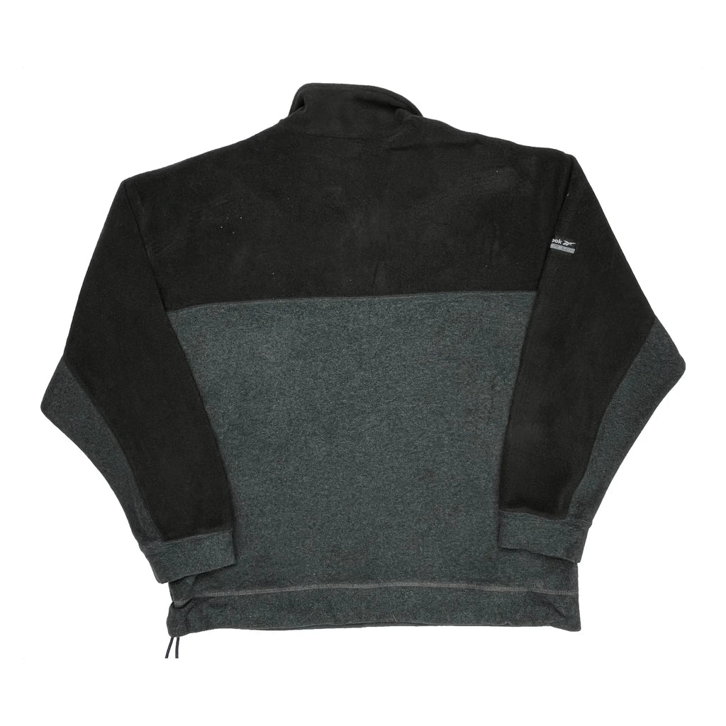 Reebok 1/4 Zip - Large Gray Polyester - Image 2