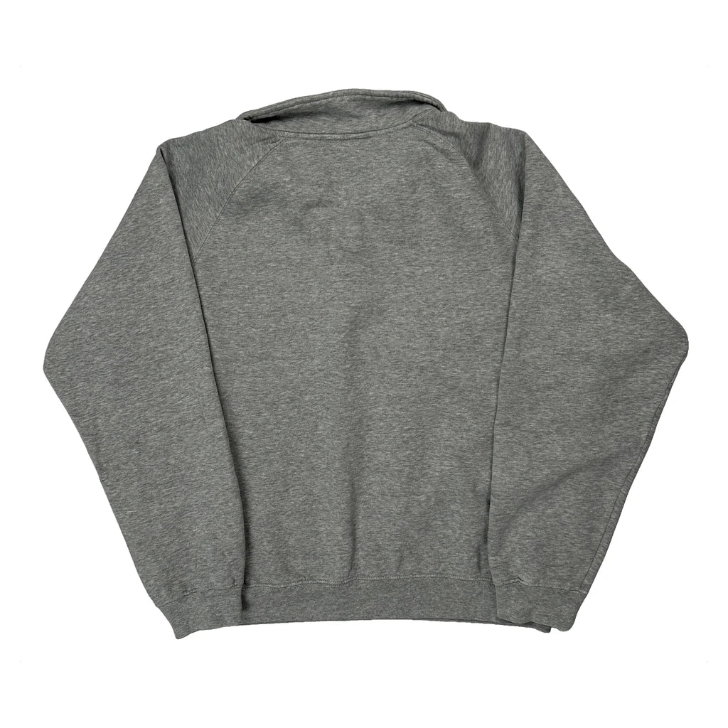 Reebok 1/4 Zip - Medium Grey Cotton Blend - Image 2