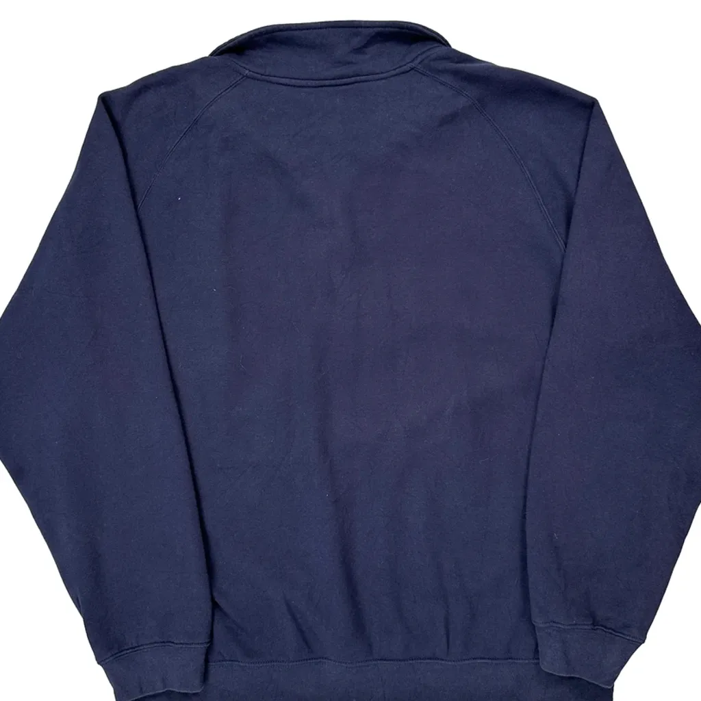Reebok 1/4 Zip - 2XL Navy Cotton Blend - Image 6