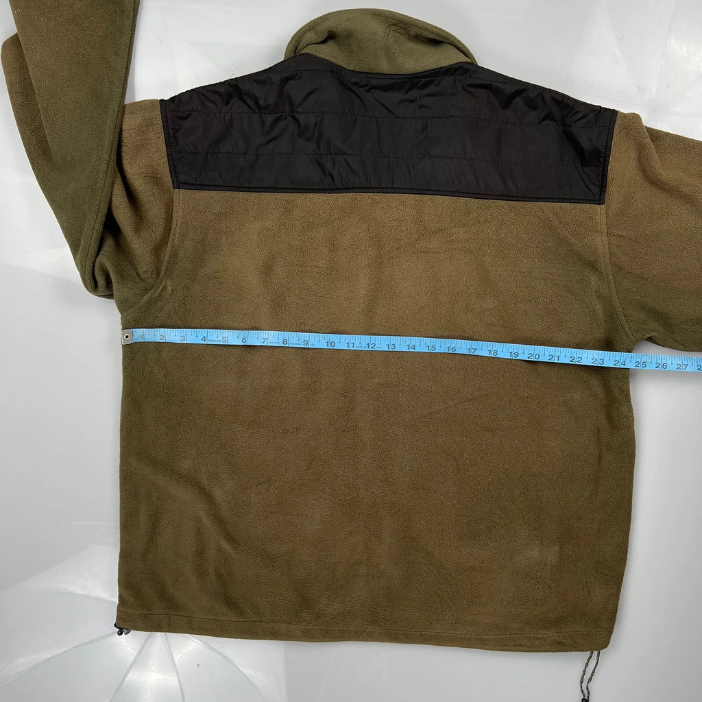 Reebok Fleece Jacket - Large Green Polyester - Image 3