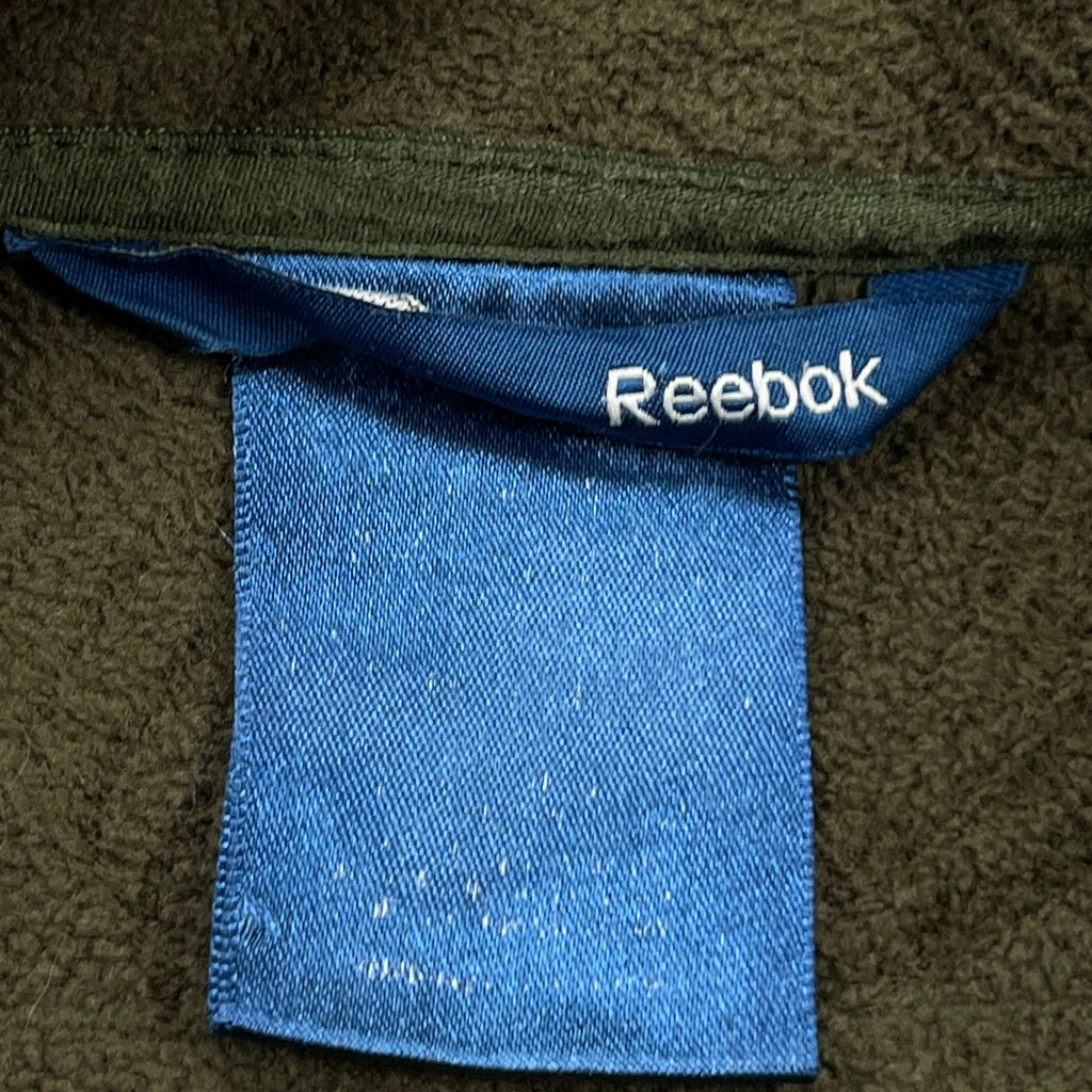 Reebok Fleece Jacket - Large Green Polyester - Image 4