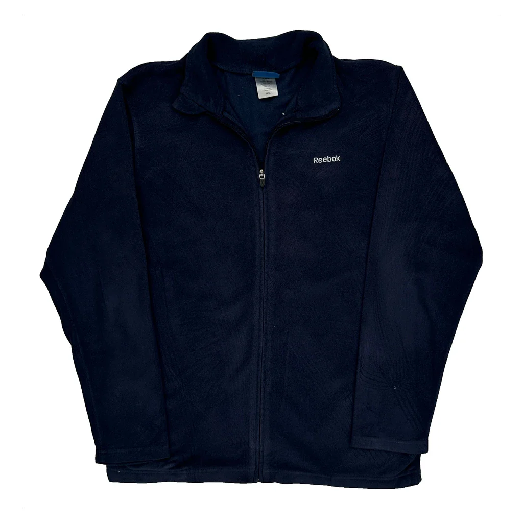 Reebok Fleece Jacket - Medium Navy Polyester