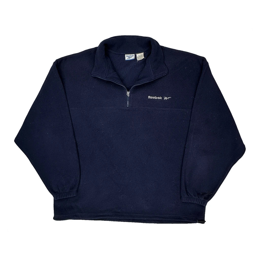 Reebok Fleece - Large Navy Polyester