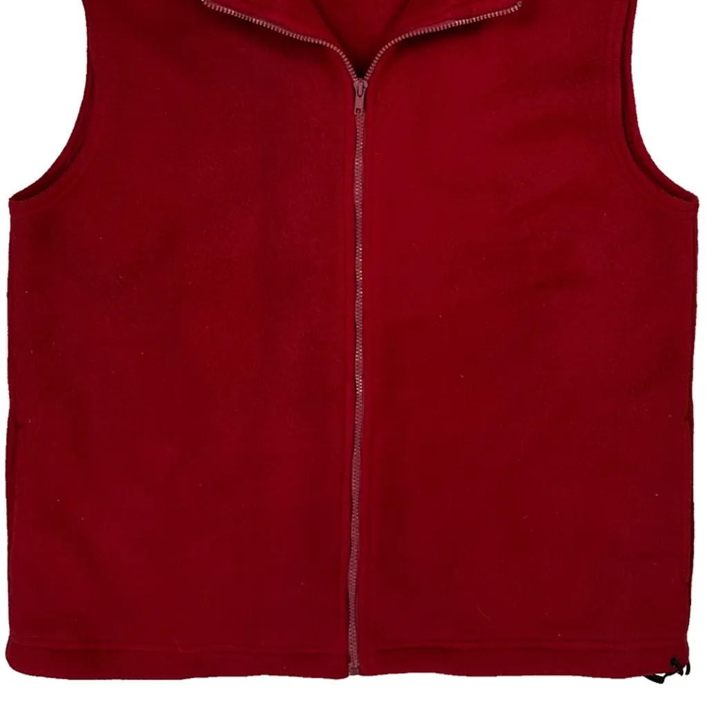 Reebok Fleece Vest - Large Red Polyester - Image 6