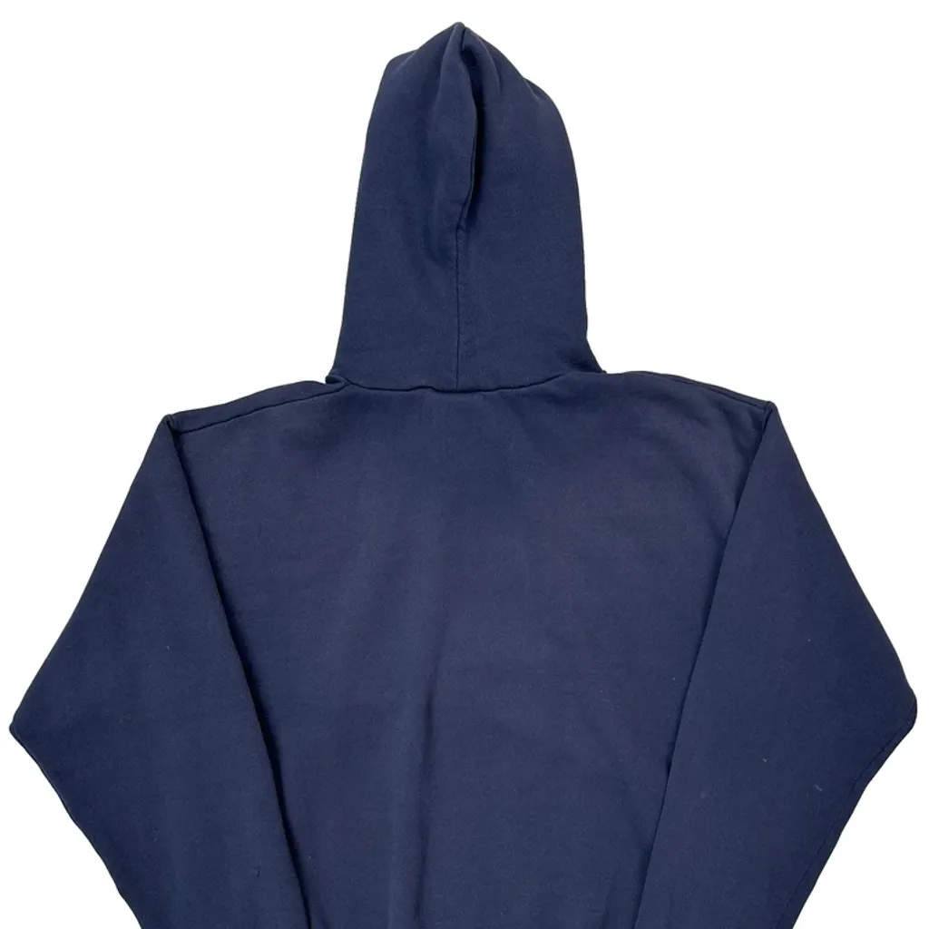 Reebok Spellout Hoodie - Large Navy Cotton - Image 7