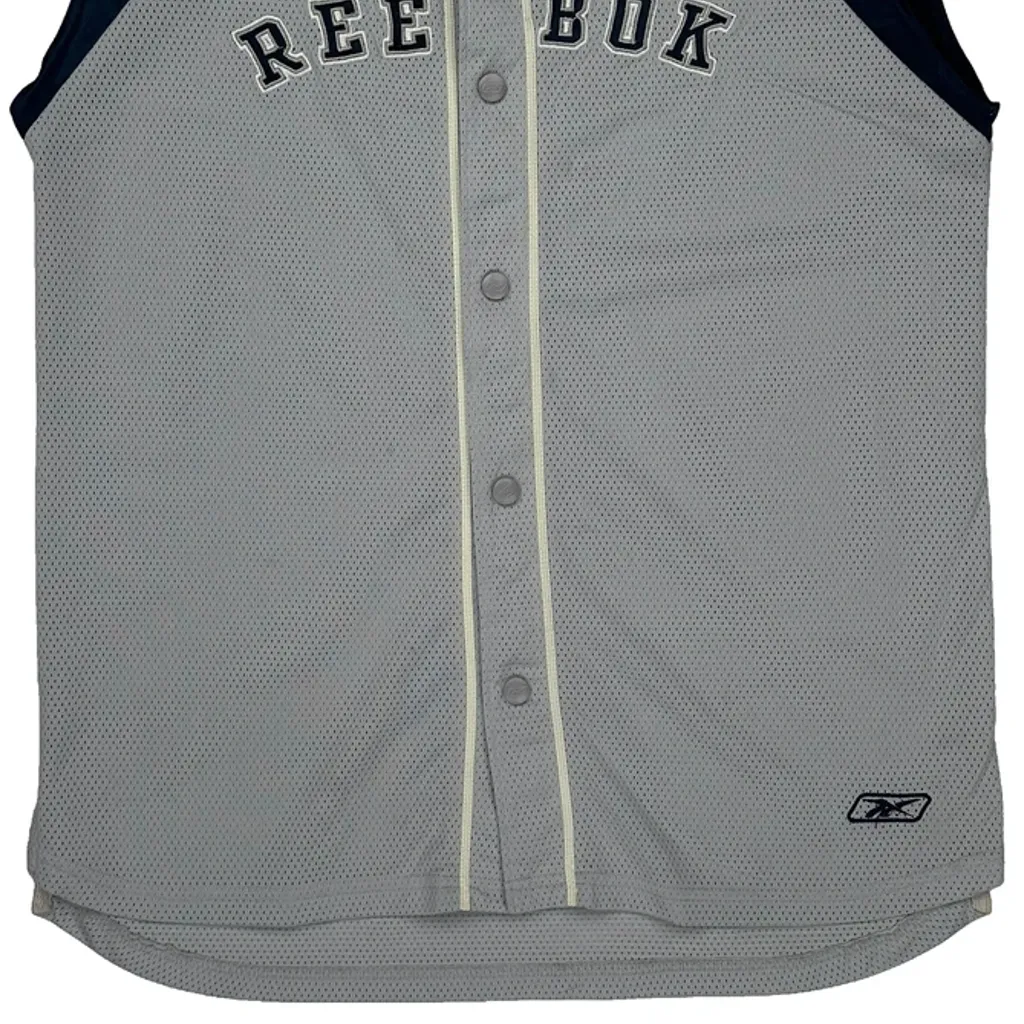 Reebok Baseball Jersey - Medium Grey Polyester - Image 5