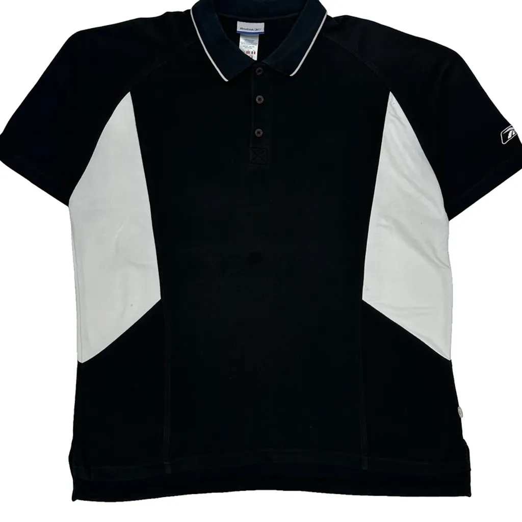 Reebok Polo Shirt - XL Black Cotton Blend - Image 4