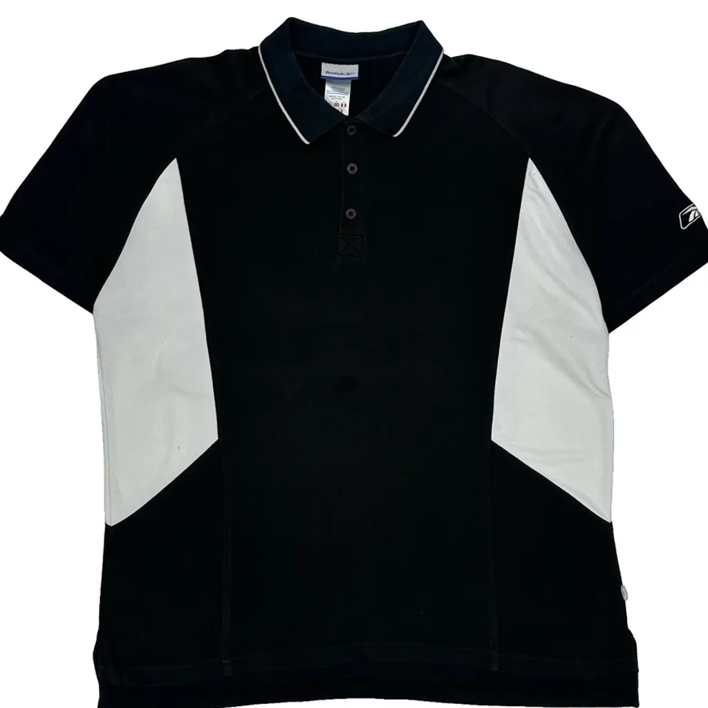 Reebok Polo Shirt - XL Black Cotton Blend - Image 5