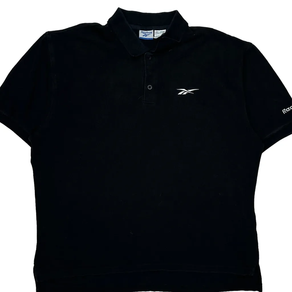 Reebok Polo Shirt - XL Black Cotton - Image 4