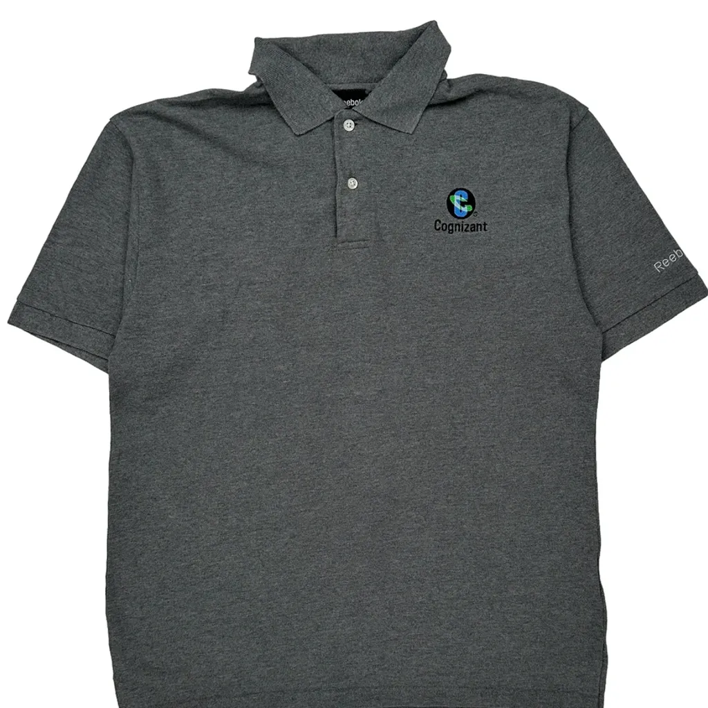 Reebok Polo Shirt - Medium Grey Cotton - Image 5