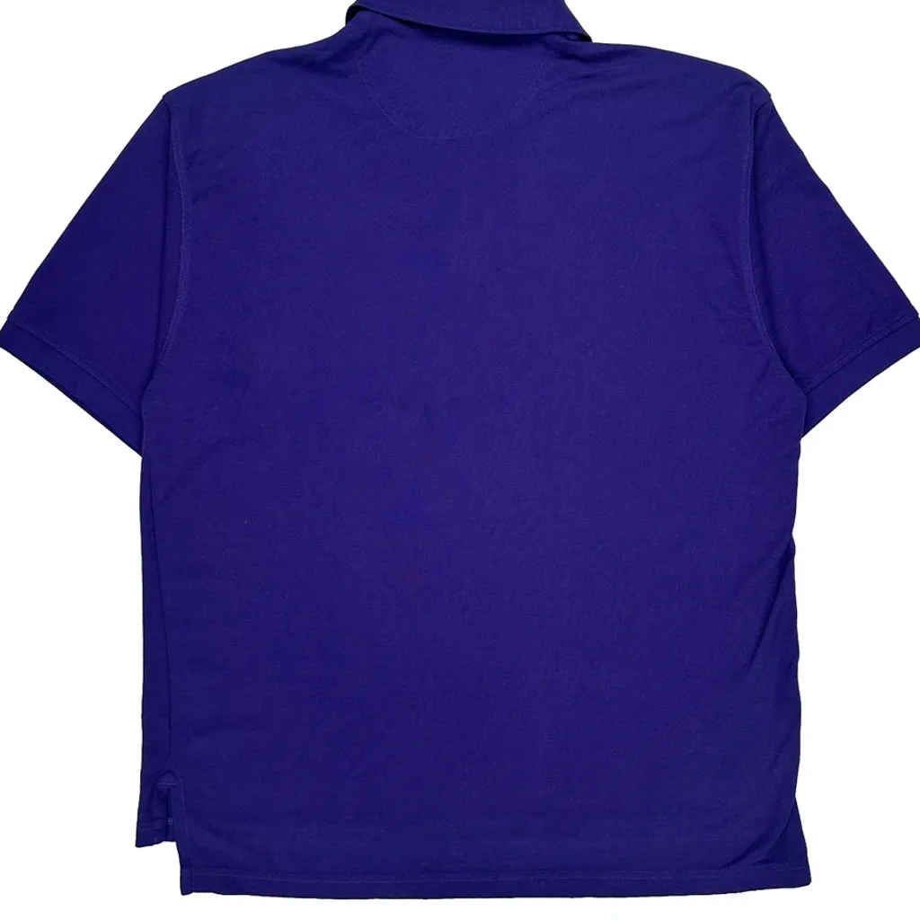 Reebok Polo Shirt - XL Purple Cotton Blend - Image 6