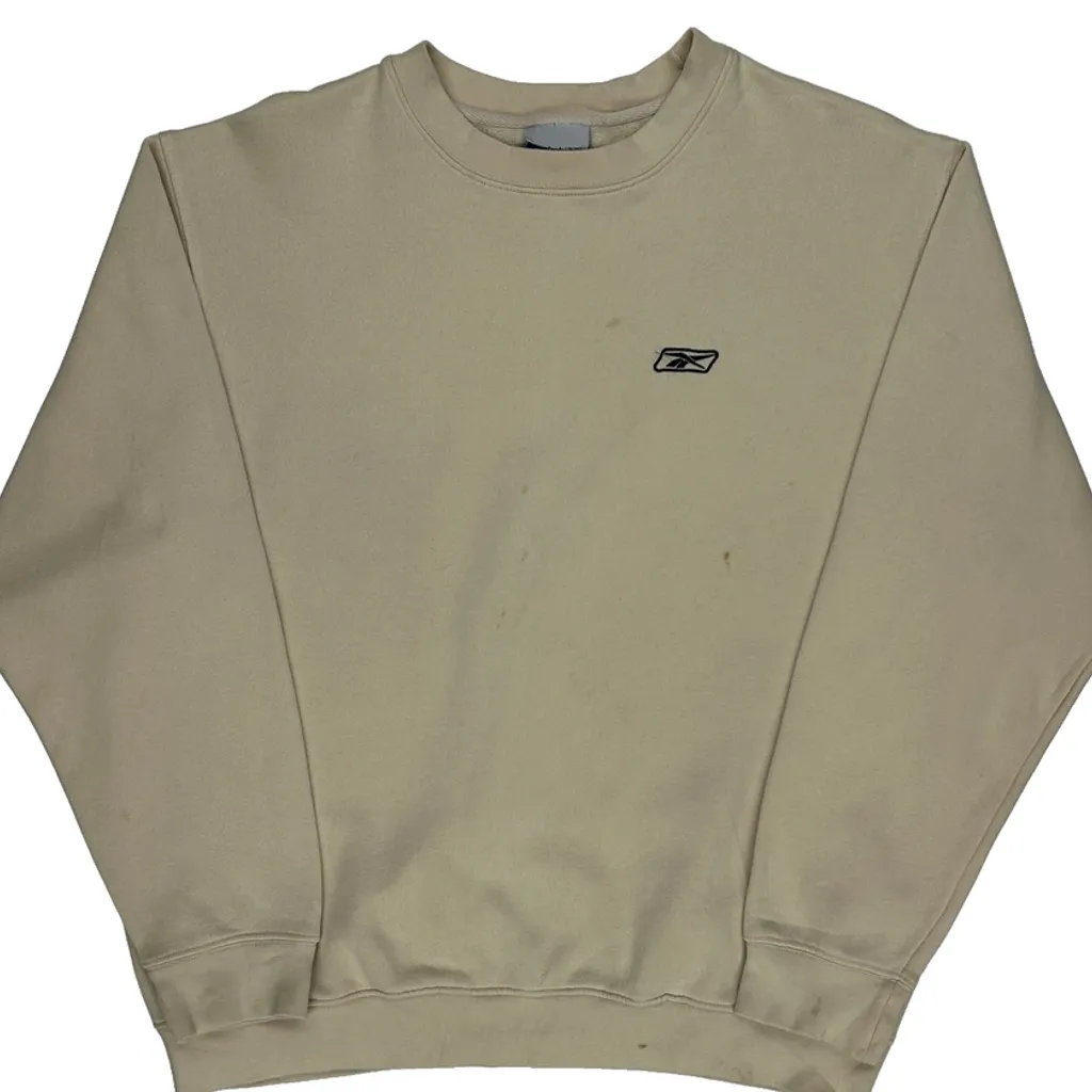 Reebok Sweatshirt - Large Beige Cotton - Image 5