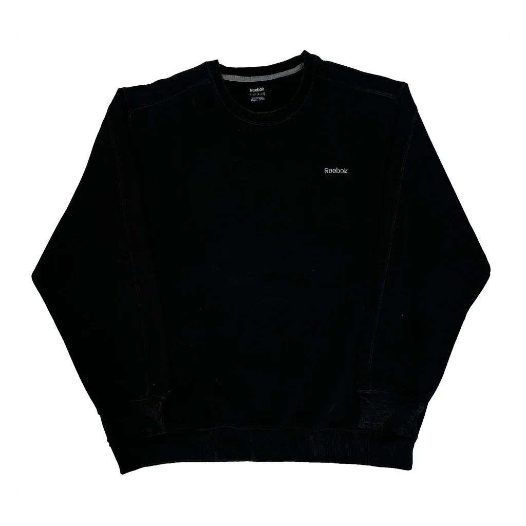 Reebok Sweatshirt - XL Black Cotton