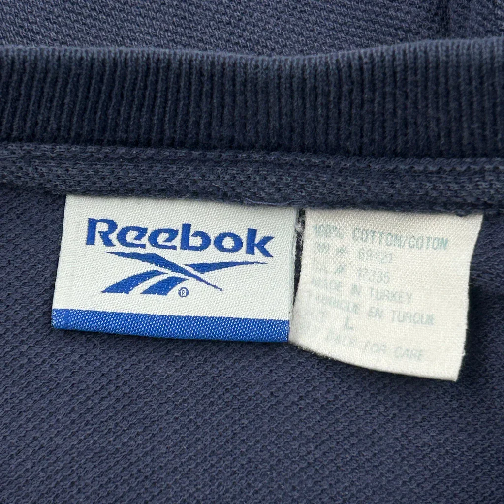 Reebok T-Shirt - Large Blue Cotton - Image 3