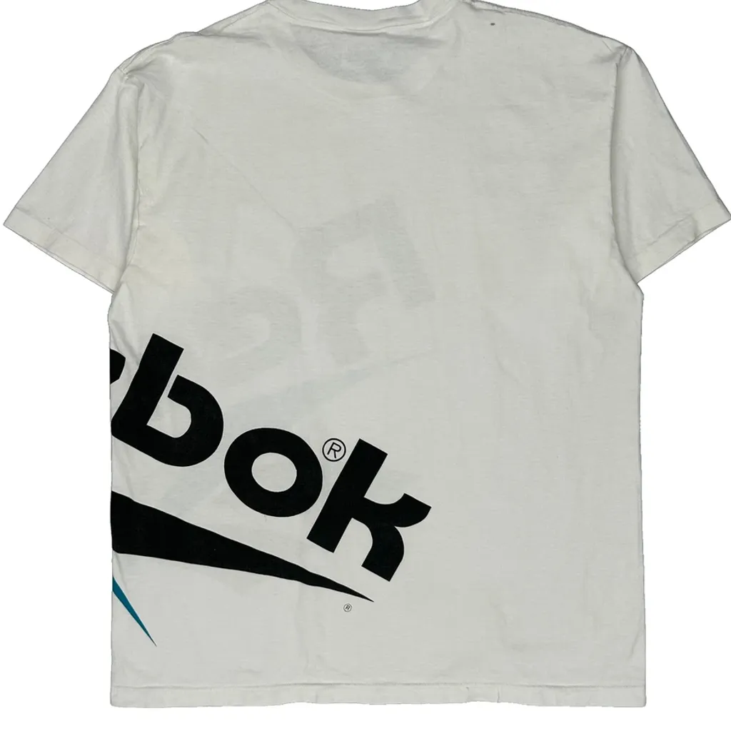 Reebok T-Shirt - Large White Cotton - Image 6