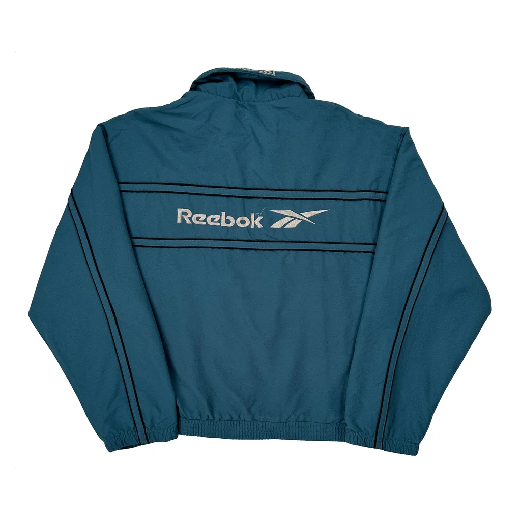 Reebok Track Jacket - Medium Blue Polyester - Image 2