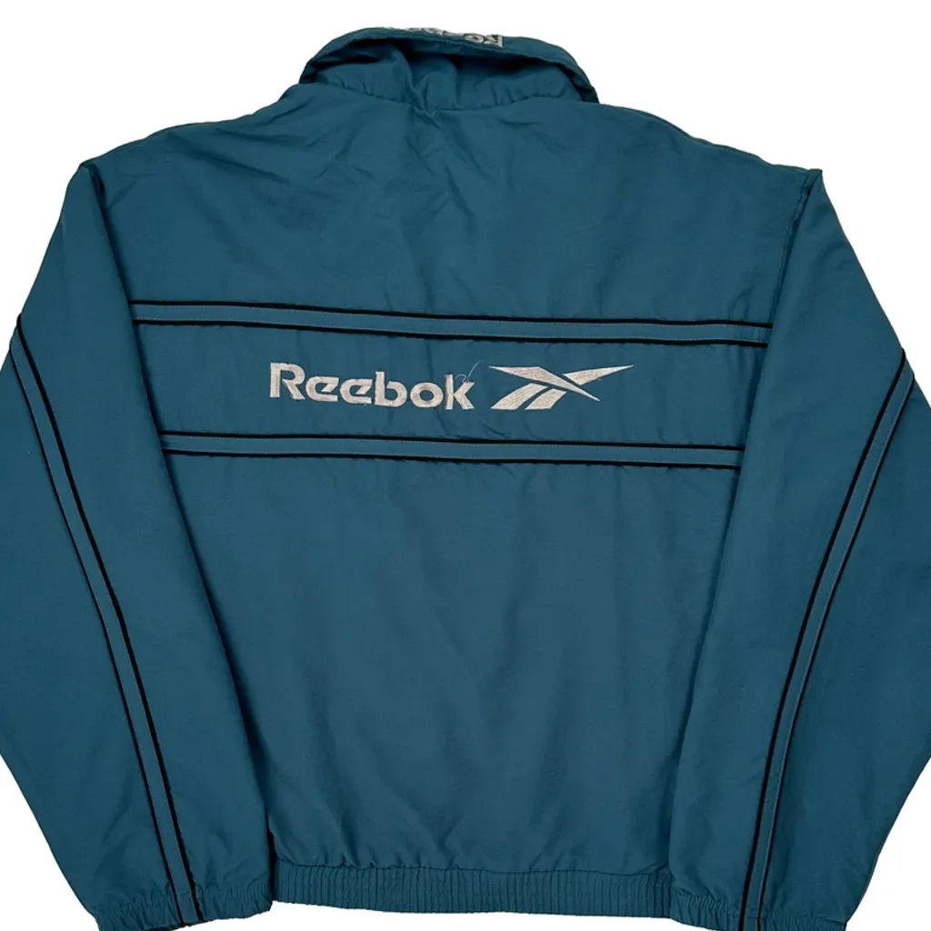 Reebok Track Jacket - Medium Blue Polyester - Image 7