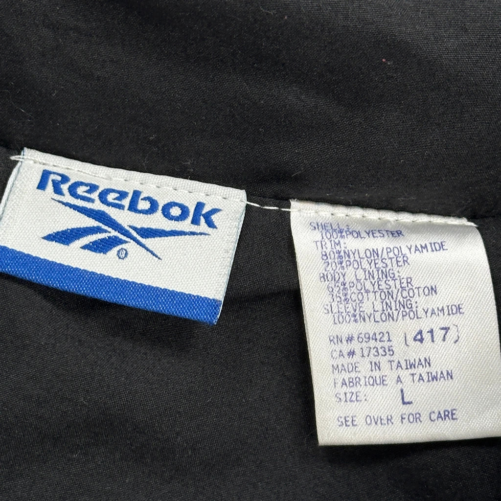 Reebok Collared Track Jacket - Large Grey Polyester - Image 3