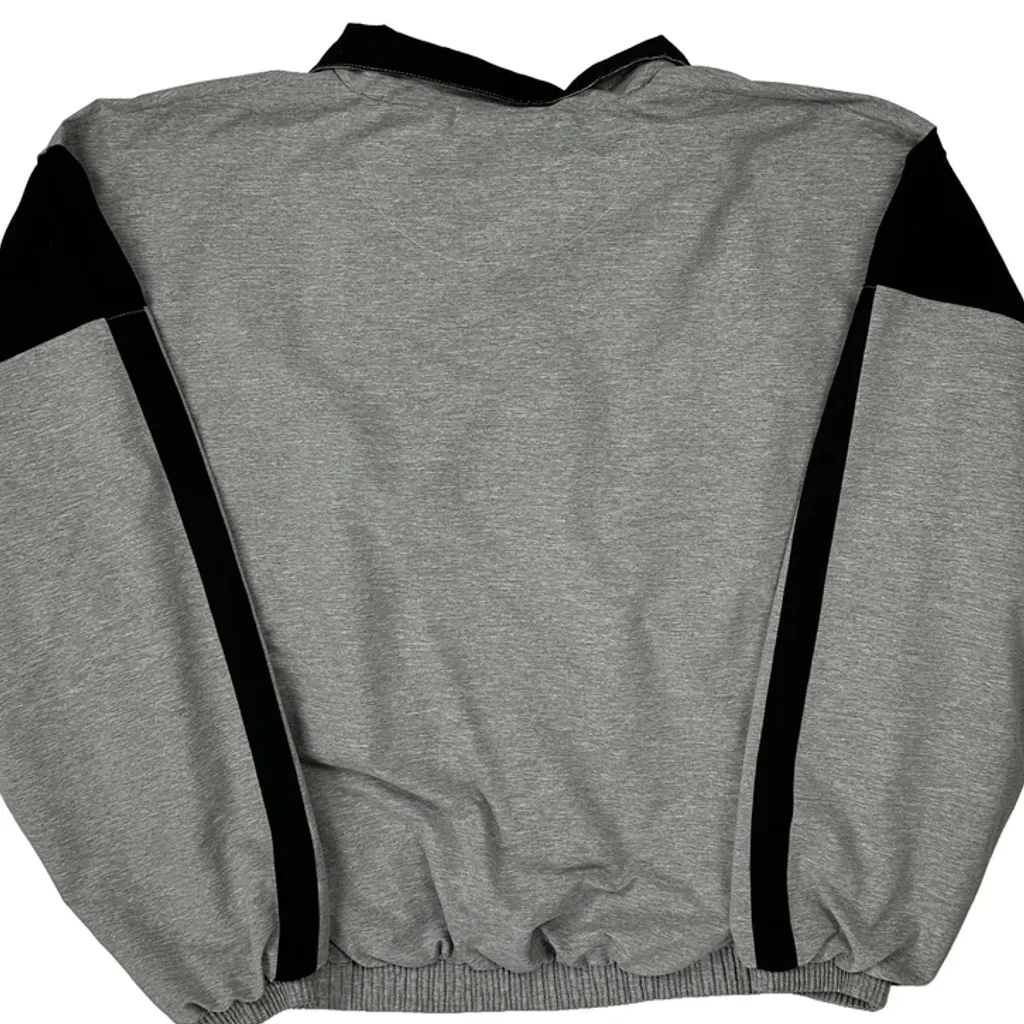 Reebok Collared Track Jacket - Large Grey Polyester - Image 6