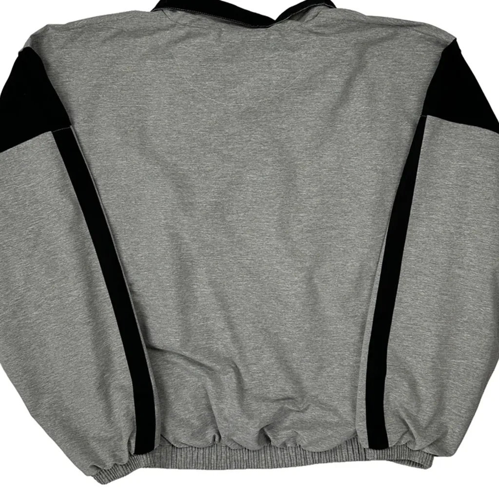 Reebok Collared Track Jacket - Large Grey Polyester - Image 7