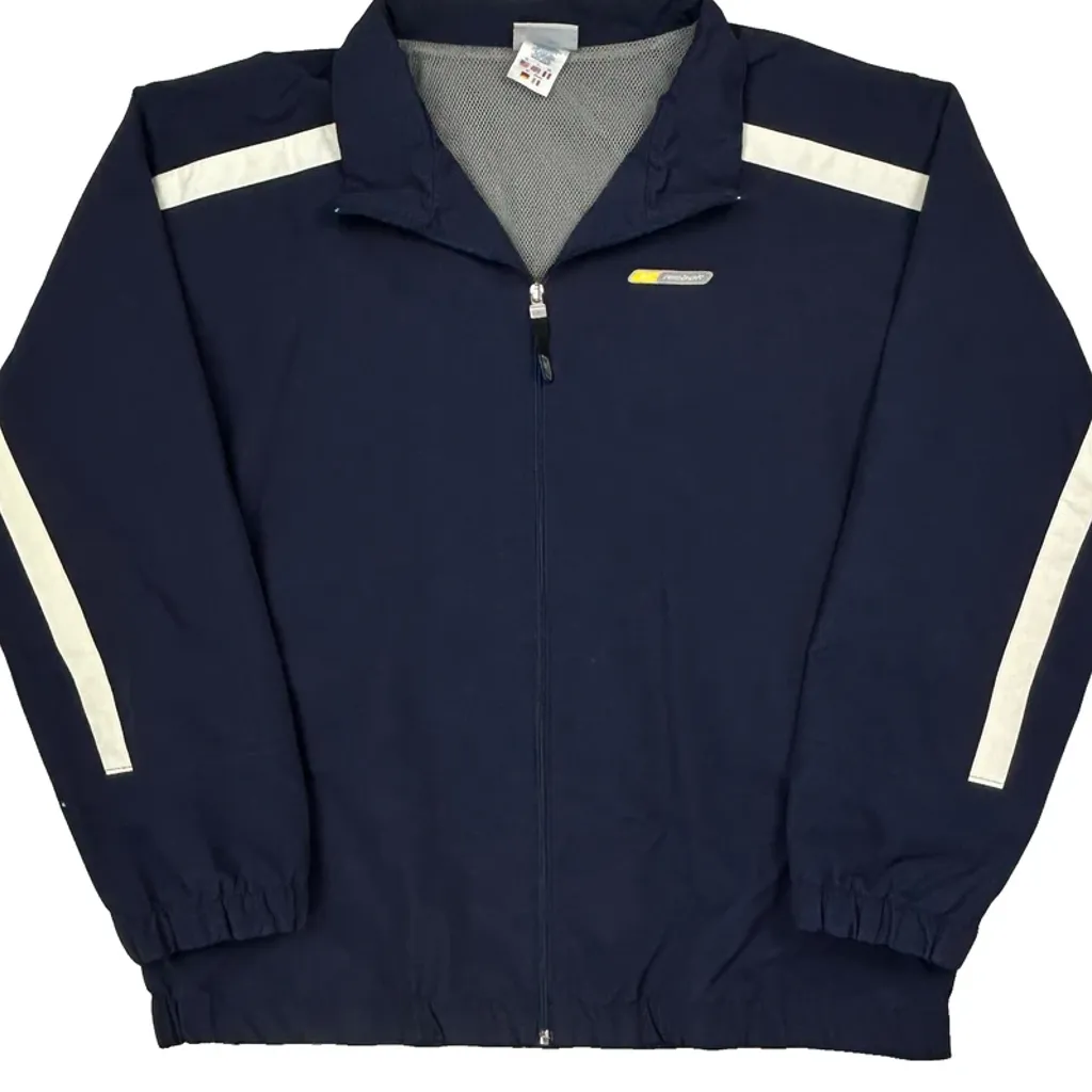Reebok Track Jacket - XL Navy Polyester - Image 4