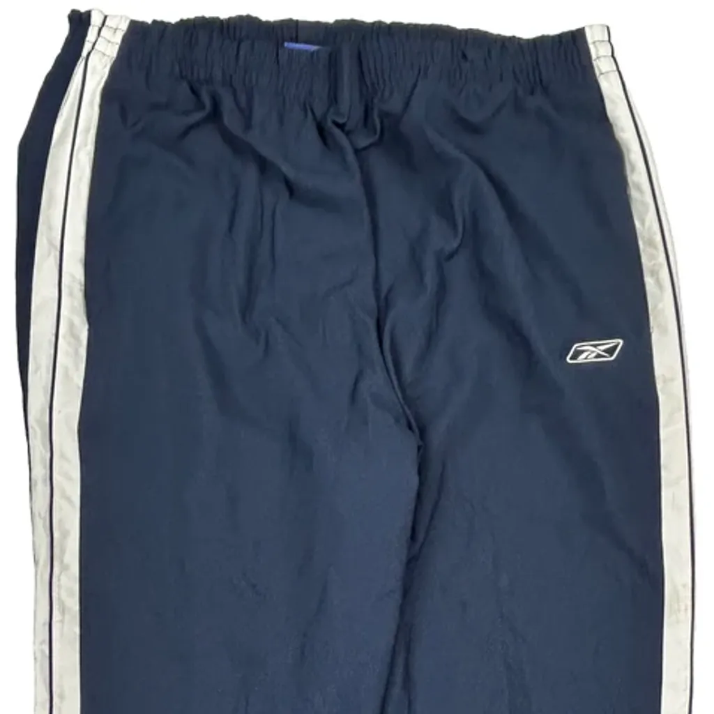 Reebok Track Pants - XL Blue Cotton Blend - Image 4