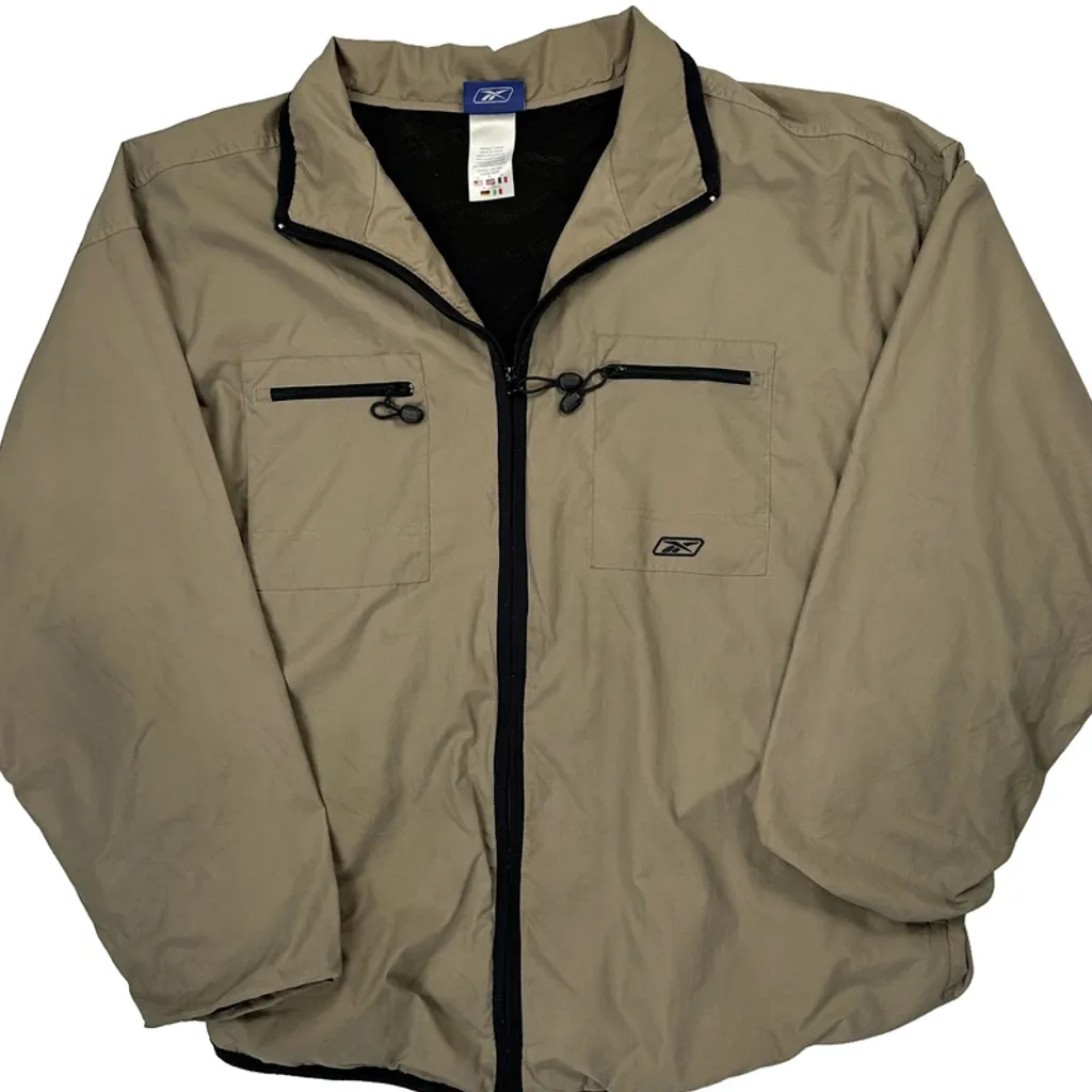 Reebok Windbreaker - XL Beige Nylon - Image 5