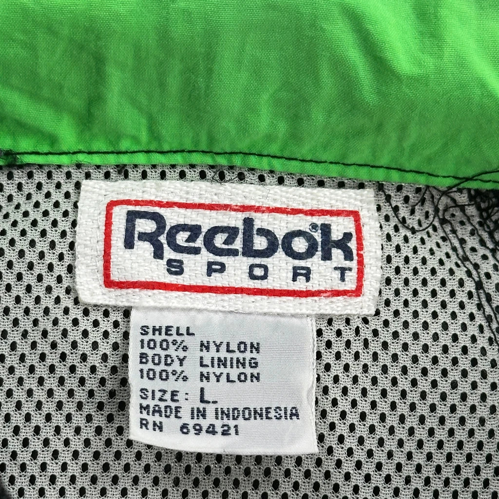 Reebok Windbreaker - Large Black Nylon - Image 3