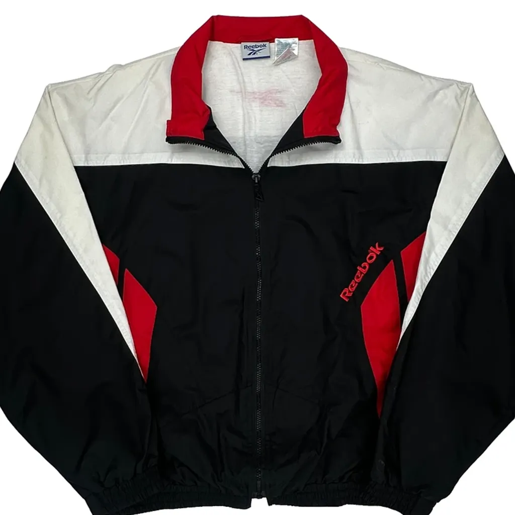 Reebok Windbreaker - Large Black Nylon - Image 4