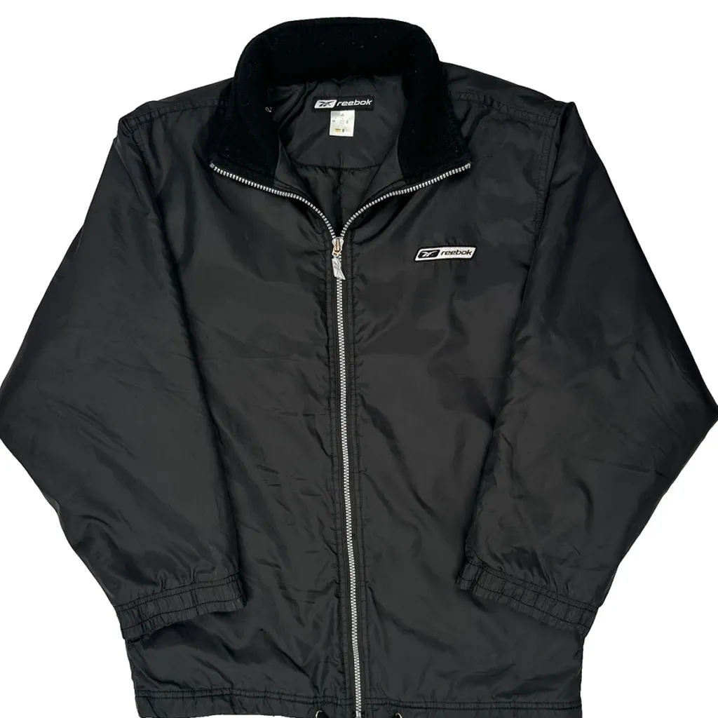 Reebok Windbreaker - Large Black Polyester - Image 4