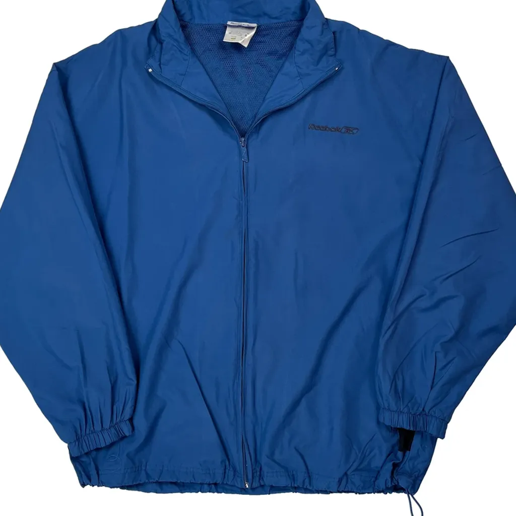 Reebok Windbreaker - Large Blue Polyester - Image 5