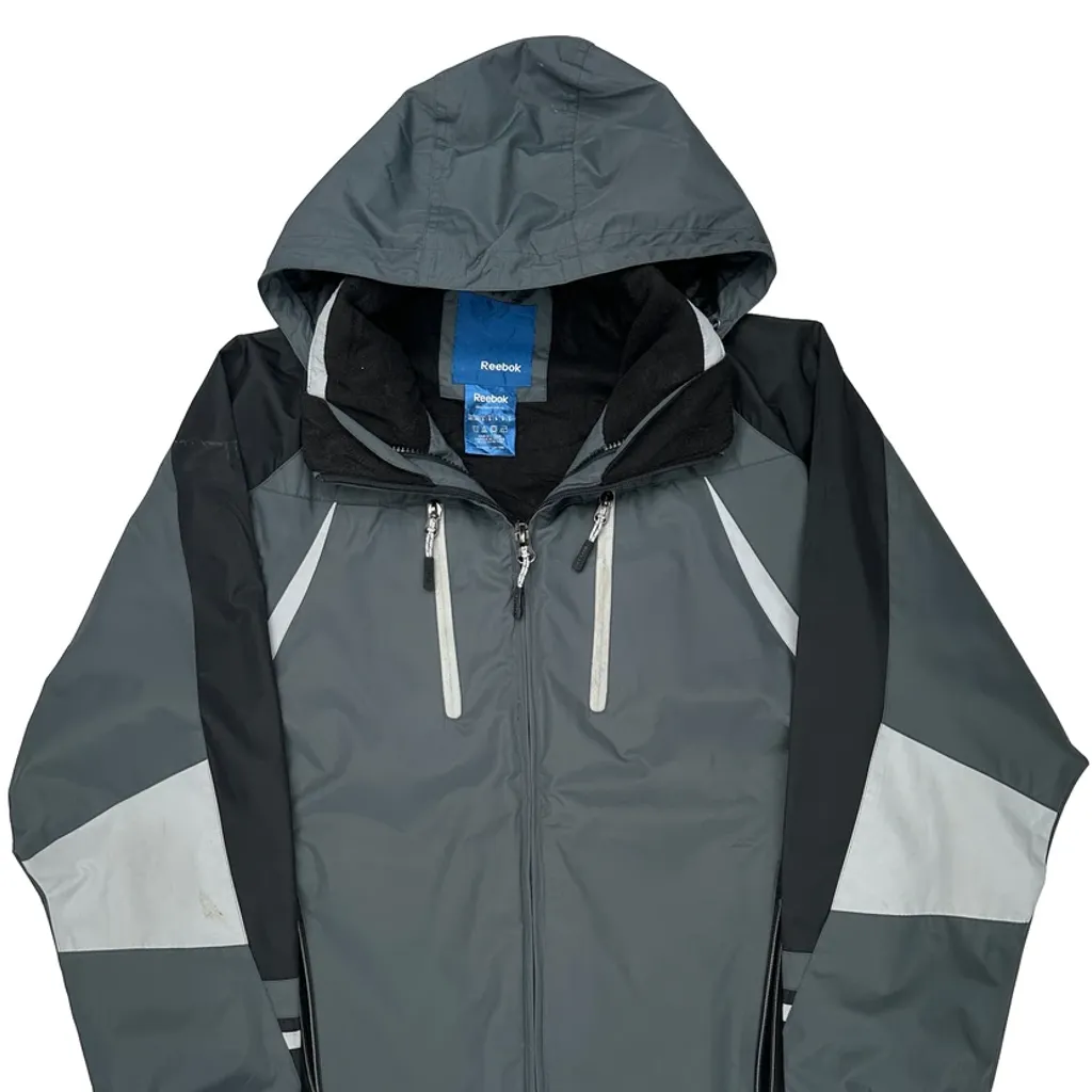 Reebok Windbreaker - Small Gray Polyester - Image 4