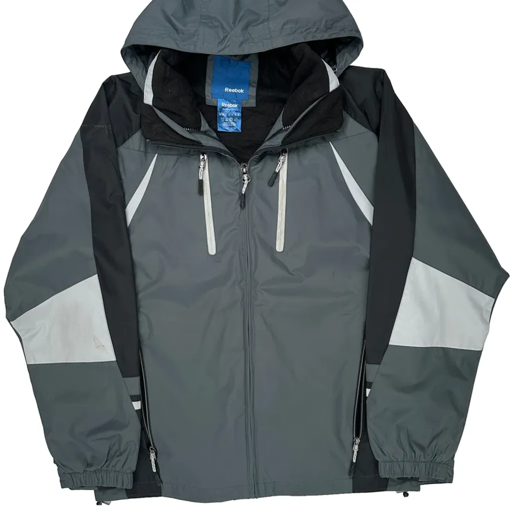 Reebok Windbreaker - Small Gray Polyester - Image 5