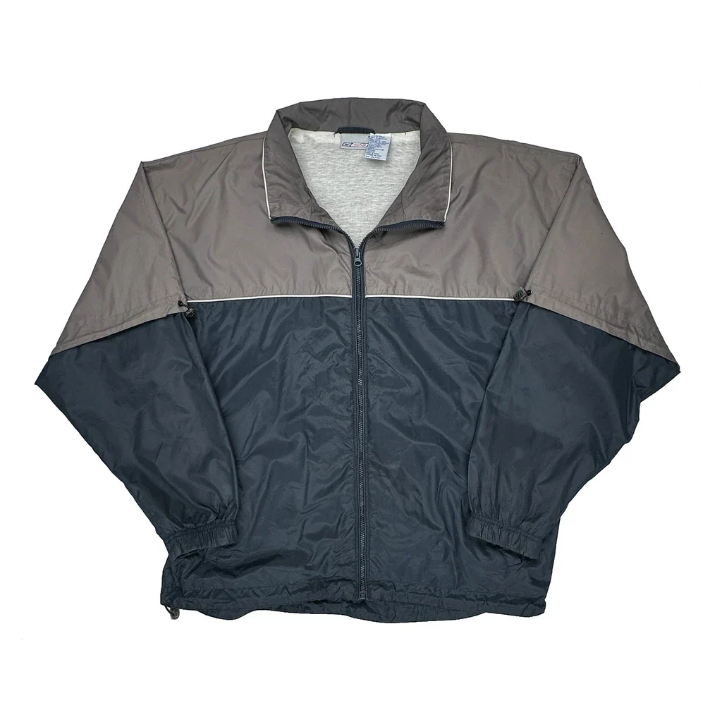 Reebok Windbreaker - XL Gray Nylon