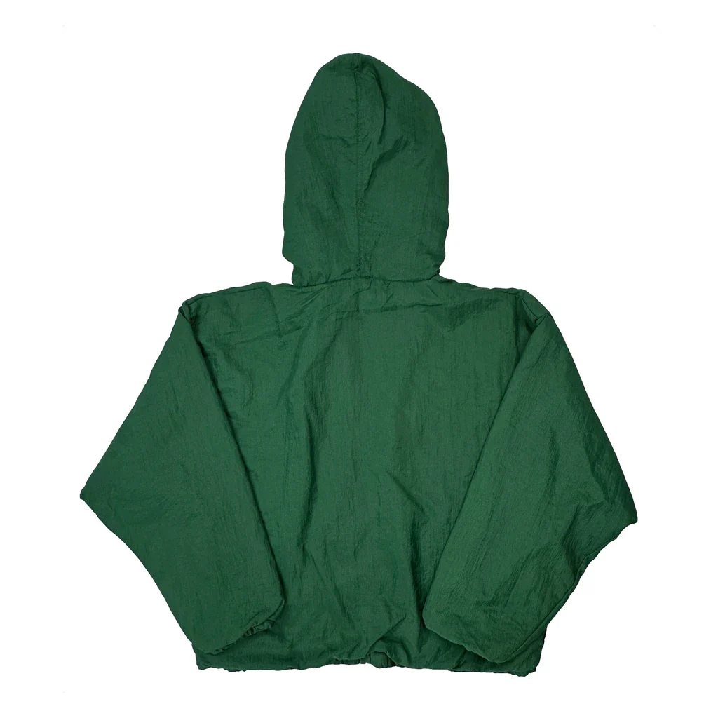 Reebok Spellout Windbreaker - Small Green Polyester - Image 2