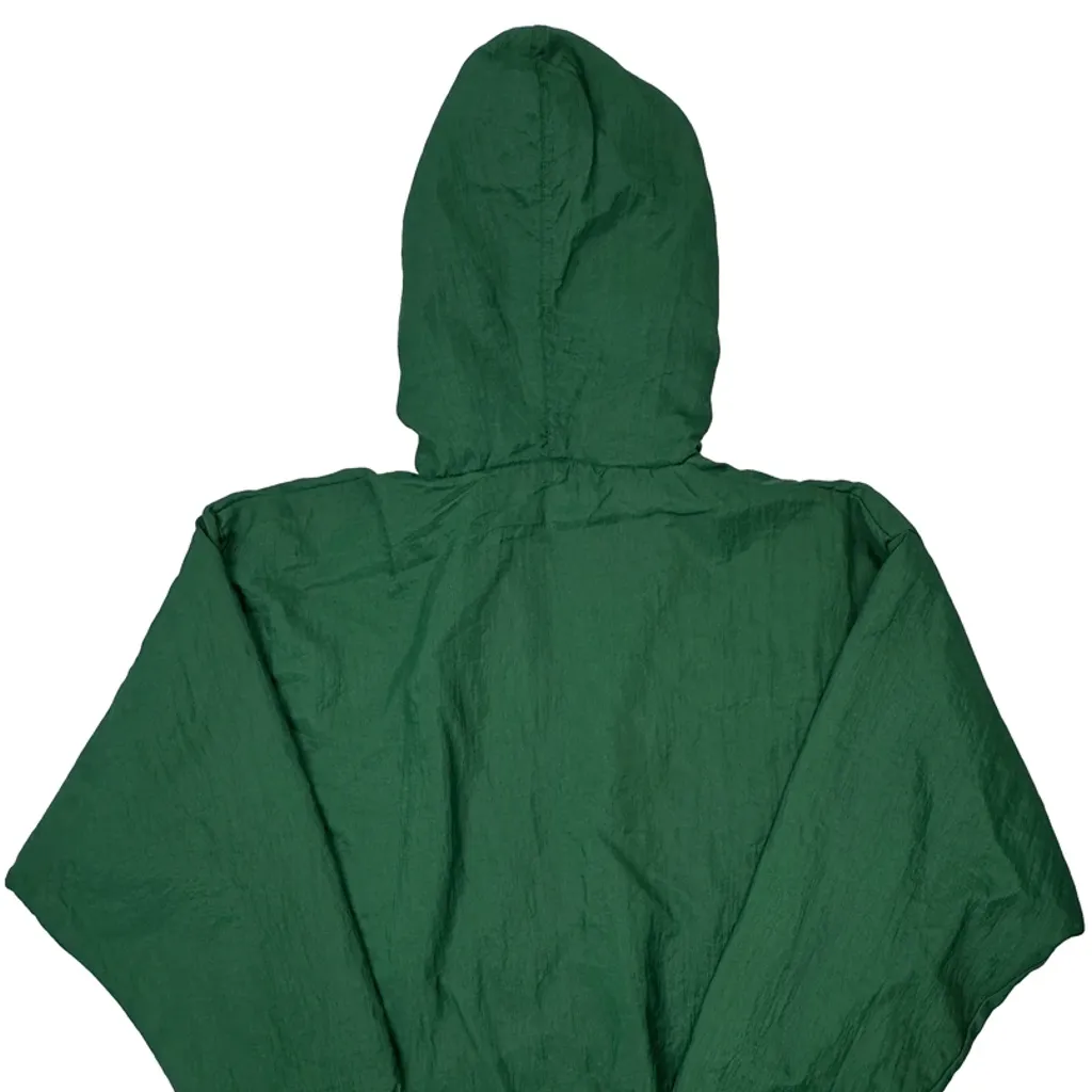 Reebok Spellout Windbreaker - Small Green Polyester - Image 6