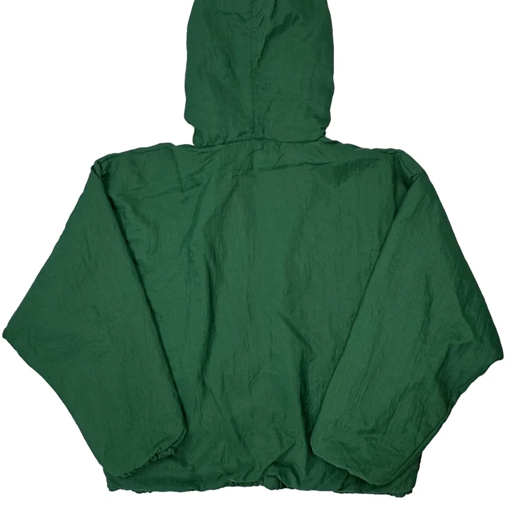 Reebok Spellout Windbreaker - Small Green Polyester - Image 7