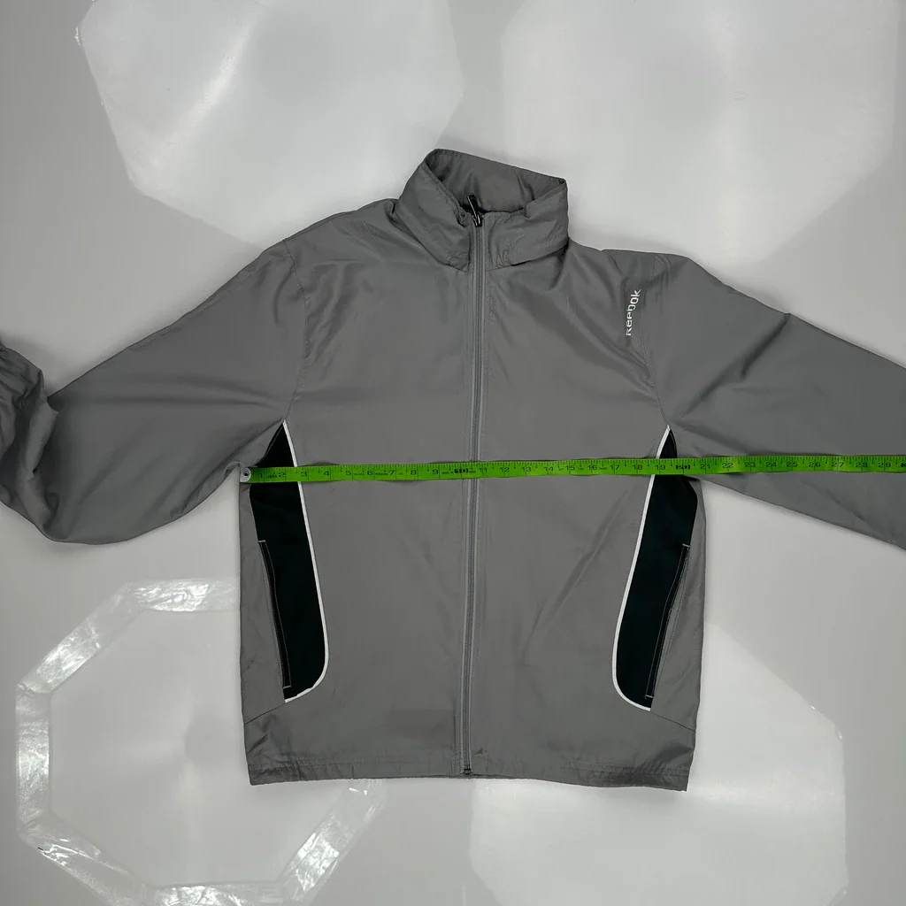 Reebok Windbreaker - Medium Grey Polyester - Image 3