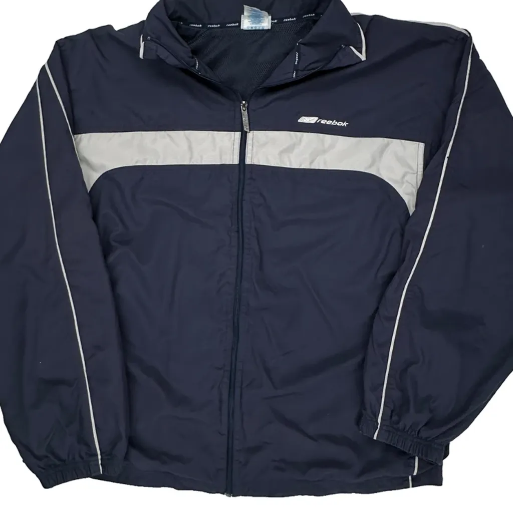 Reebok Windbreaker - Large Navy Polyester - Image 4