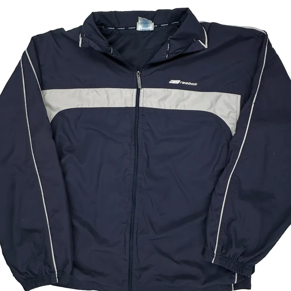 Reebok Windbreaker - Large Navy Polyester - Image 5