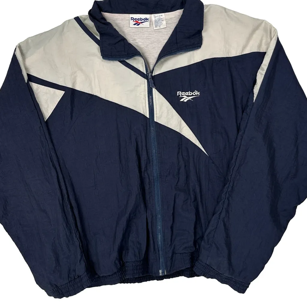 Reebok Windbreaker - XL Navy Nylon - Image 5