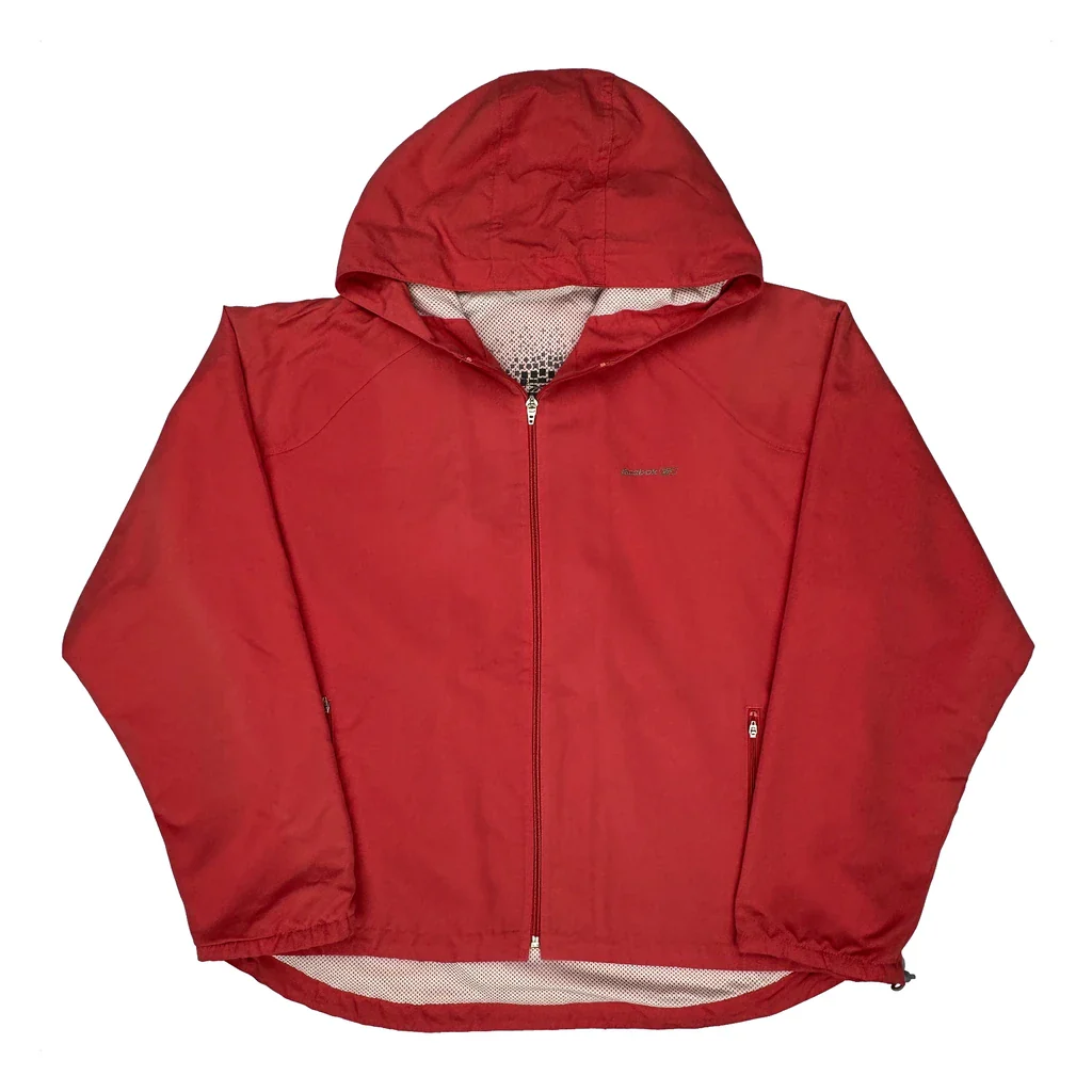 Reebok Windbreaker - XL Red Polyester