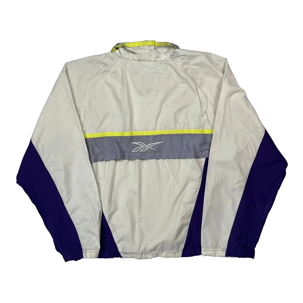 Reebok Windbreaker - Large White Polyester - Image 2