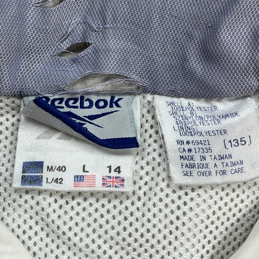 Reebok Windbreaker - Large White Polyester - Image 3