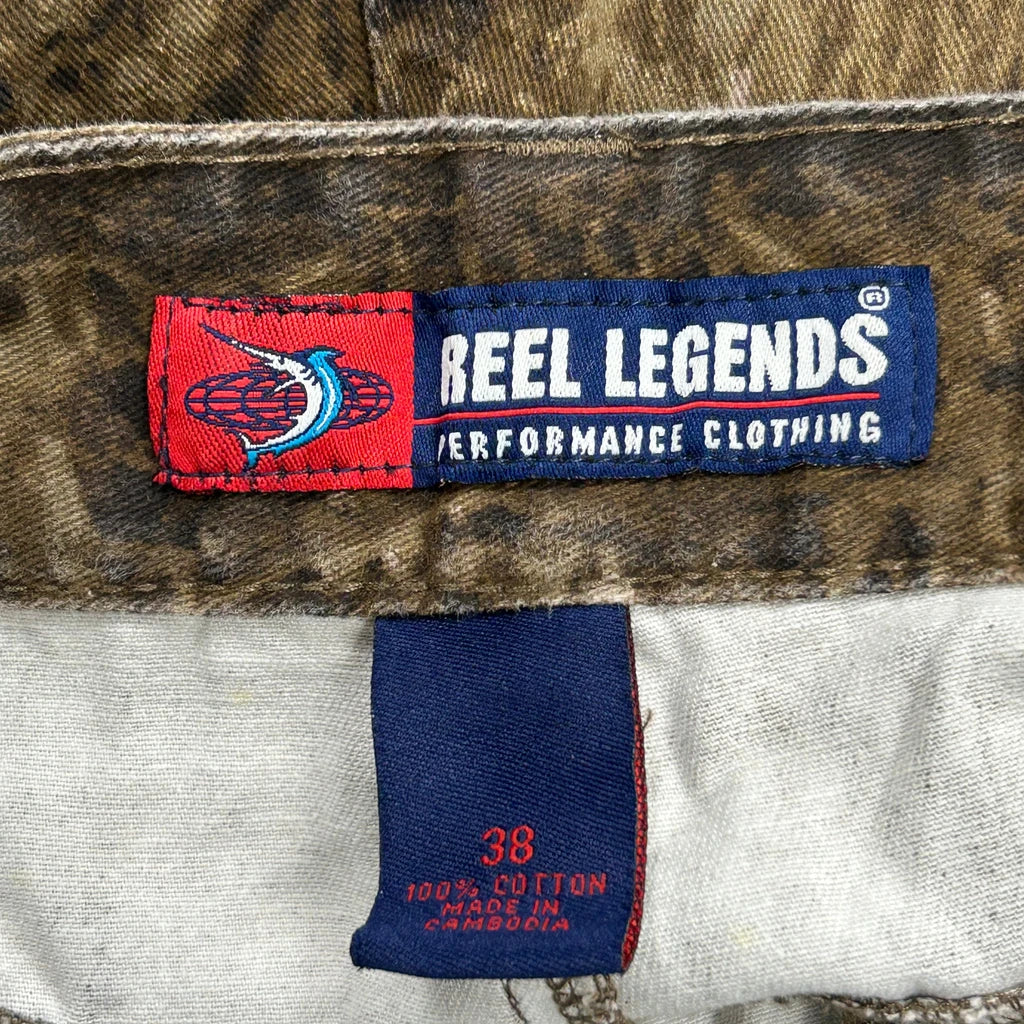 Reel Legends Camo Cargo Shorts - 36W 8L Brown Cotton - Image 6