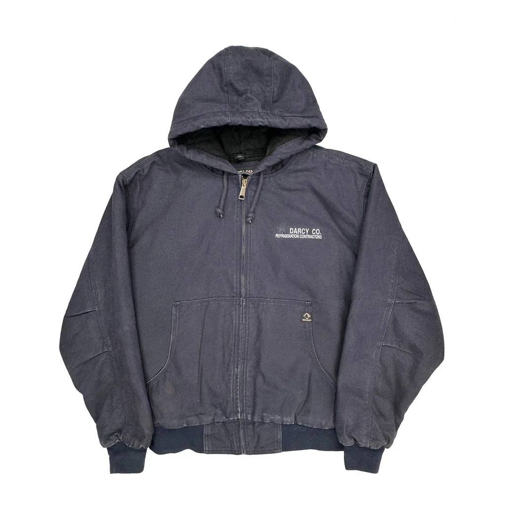 Refrigeration Contractors Dri Duck Workwear Jacket - Large Blue Cotton