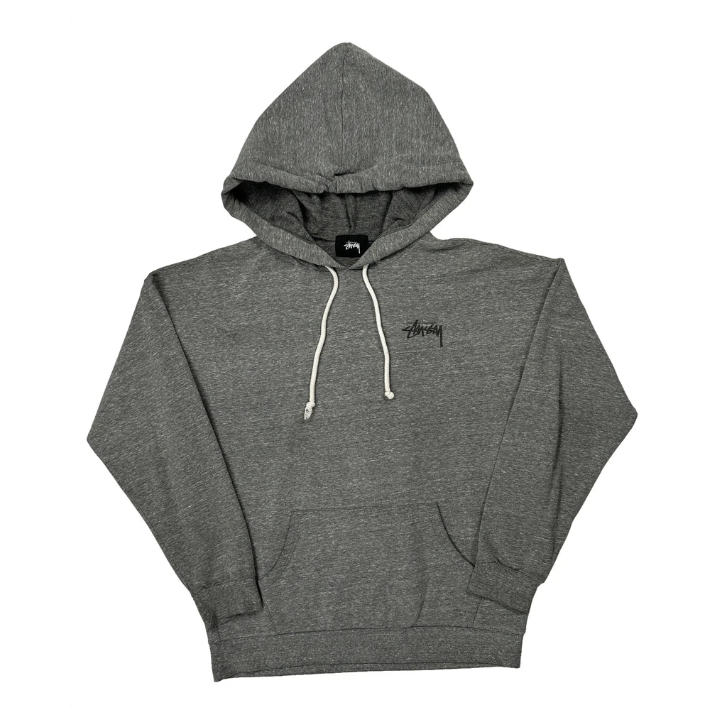 Reggae Stussy Roots Graphic Hoodie - Small Grey Cotton