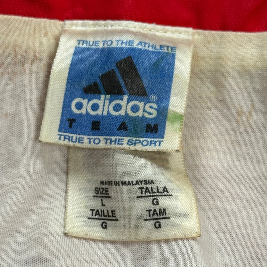 Region Ii Champions Adidas Striped Track Jacket - Large Red Polyester - Image 3