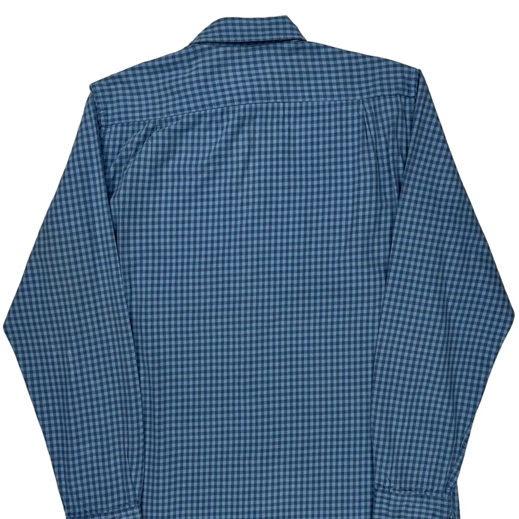 Regular Fit Lacoste Checked Shirt - Medium Blue Cotton - Image 7